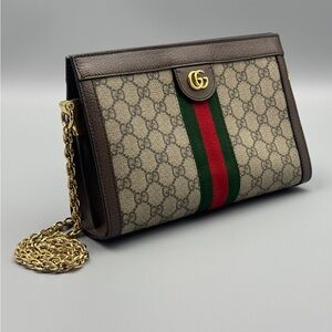 Gucci Medium GG Ophidia Clutch on Chain